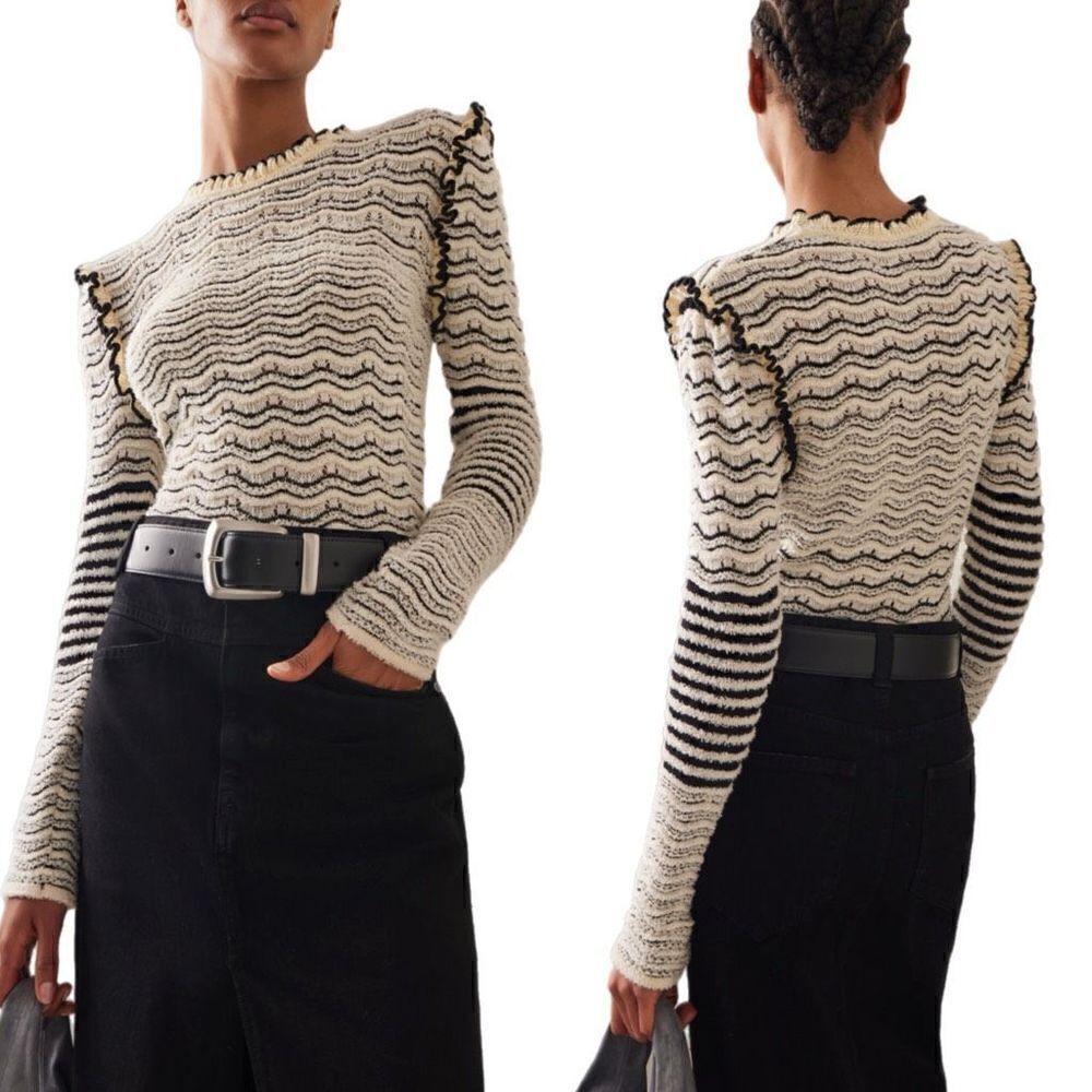 Ulla Johnson Shirin Striped Cotton Knit Top